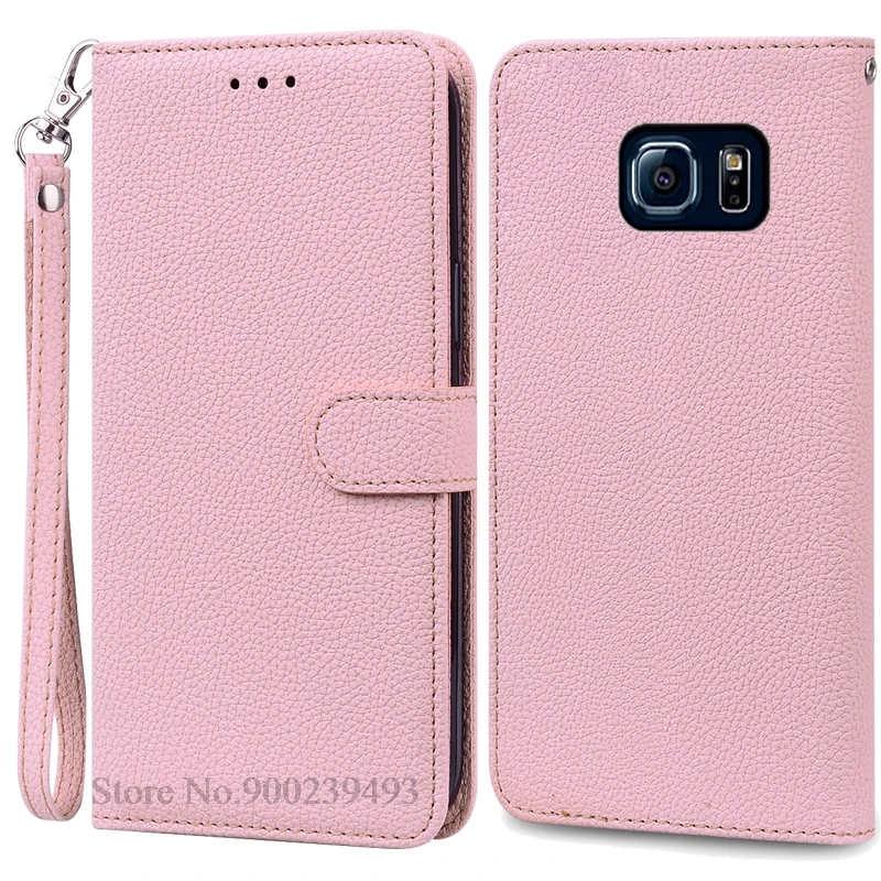 Luxurious Leather Flip Wallet Case for Samsung Galaxy S6 Series - Premium Protection and Style