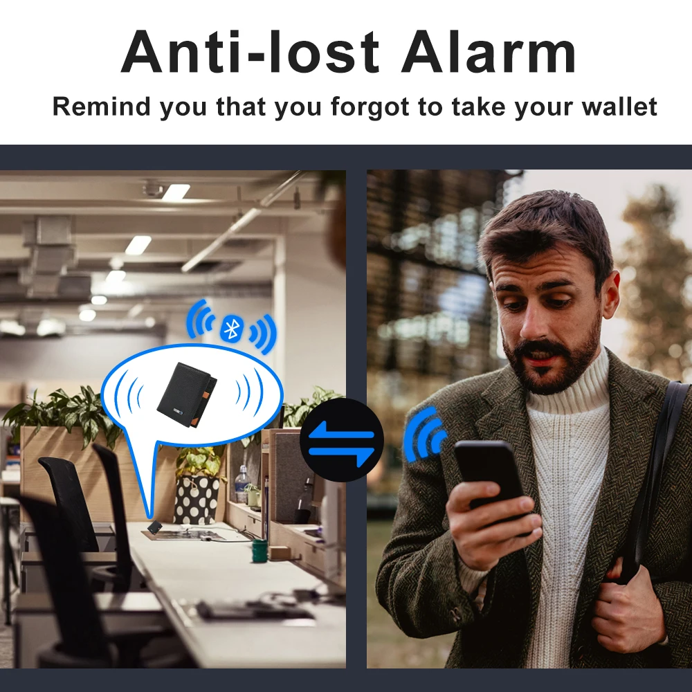 Wallet Tracker Card Android Card Wallet Tag Tracker Wallet Gps Tracker for Men  Find My Male Wallet  With Gift box 5