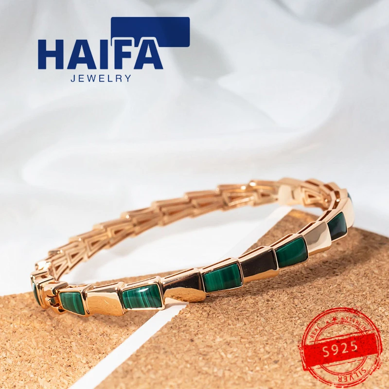 

Hot selling European and American s925silver Luxury Jewelry Party Fashion colour Snake bracelet Shiny fine Jewelry Halloween