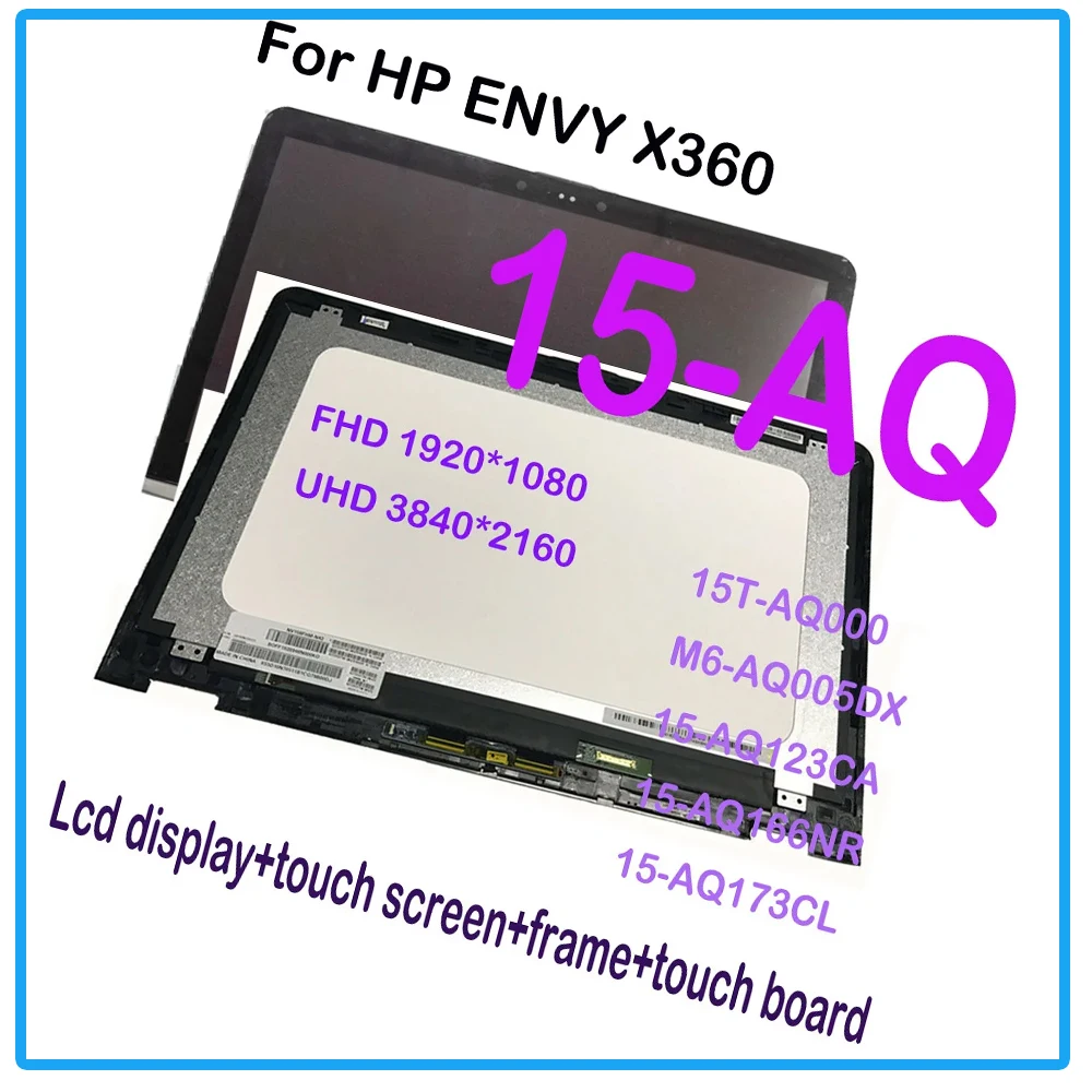 Schermo Da 15.6 "Pollici Per Hp Envy X360 M6-Aq 15-Aq M6-Aq105Dx M6-Aq103Dx 15-Aq123Ca 15-Aq166Nr Display Lcd Touch Screen Assembly