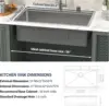 33 Drop In Kitchen Sink Workstation -  33x22 Kitchen Sinks Drop In Stainless Steel 16 Gauge Single Bowl Handmade 6