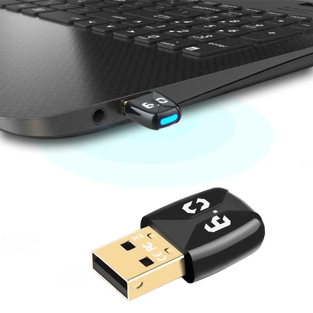 BT 6.0 어댑터 USB BT 6.0 동글 플러그 앤 플레이 무선 BT 송수신기 PC 스피커 무선 마우스 키보드용
