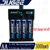 8pcs  jugee 1.5v   lithium  AA usb rechargeable 3000mWh Li-polymer li-ion polymer lithium battery no Charger1.1V low battery re 2