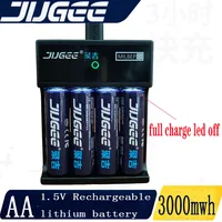 8pcs  jugee 1.5v   lithium  AA usb rechargeable 3000mWh Li-polymer li-ion polymer lithium battery no Charger1.1V low battery re 2