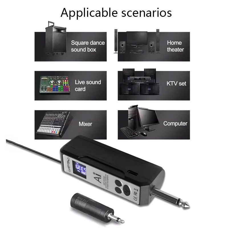 Microfono Wireless Professionale con Ricevitore, Microfono Dinamico con Cancellazione del Rumore per Casa, KTV, Palco, Streaming Live, Scheda Audio - Image 4