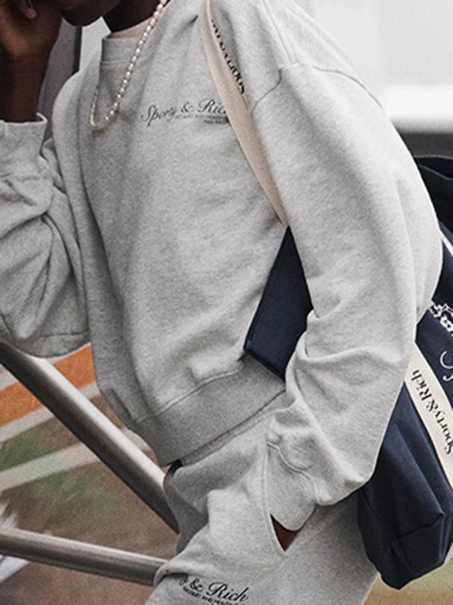 

Autumn Letter Print Short Sweatshirt Women O Neck Long Sleeve Gray Cropped Pullover Tops Casual Fashion Sweatshirts 2024 New