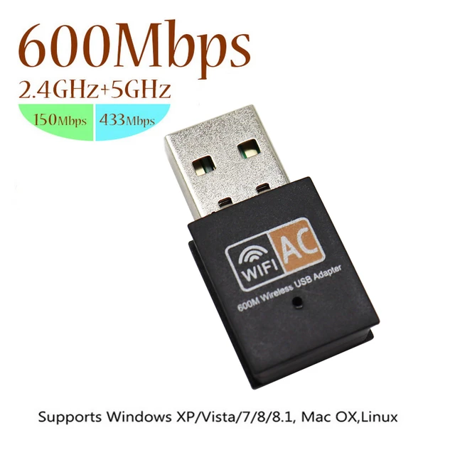 600mbps Usb Wifi Adapter 2,4 GHz 5GHz