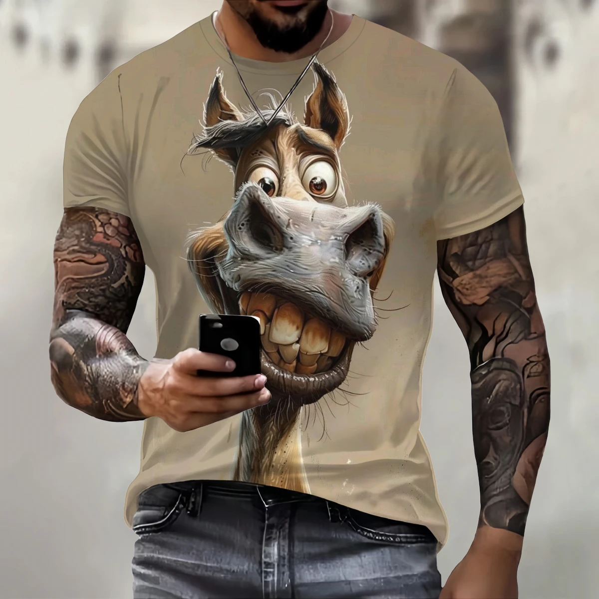 Men’s 3D Printed Funny Animal T-Shirt Collection