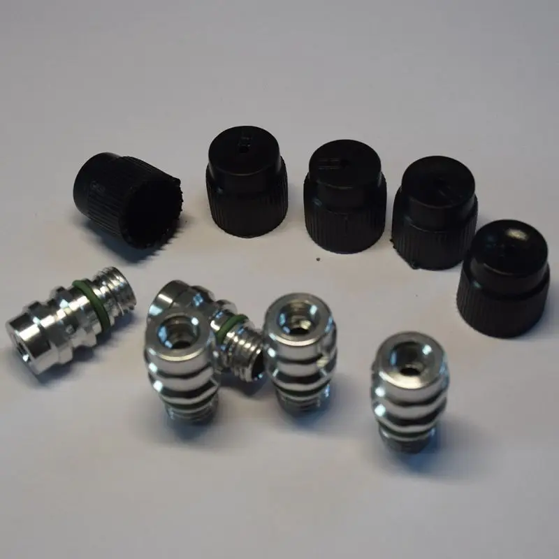 5 Count) M12x1.5 Male High Side A/C Charge Port Valve Includes 