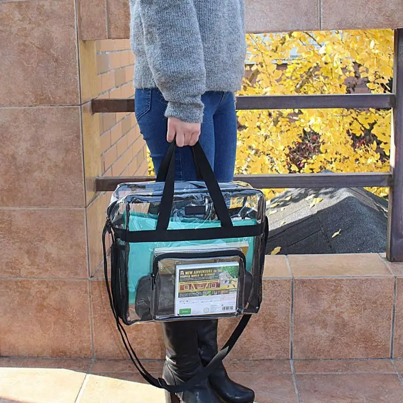 Women Girl PVC Shoulder Crossbody Gym Clear Bag Transparent Handbag Satchel Tote