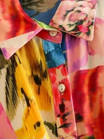 Foridol Floral Boho Tie Dyed Summer Long Sleeve Romper Playsuit Overall Beach Button Shirt Spring Wide Leg Romper Jumpsuit - Image 4