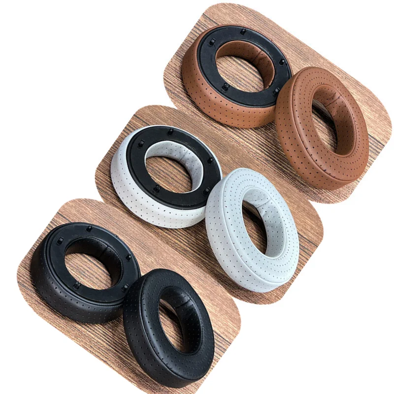 Almofadas de Couro Perfuradas da Orelha da Proteína para a Utopia Clara Focal mg Elegia Stell ia Fones de Ouvido Almofadas da Substituição Earpads Preto Cinza - Image 4