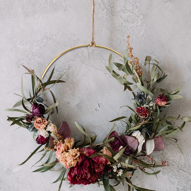 Gold Floral Hoop Stand 4