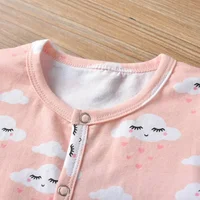 Spring Autumn New Toddler Baby Girl Snap Romper Clothes Cotton infants Girl Long Sleeve Jumpsuit with Headband Newborn Clothing 2