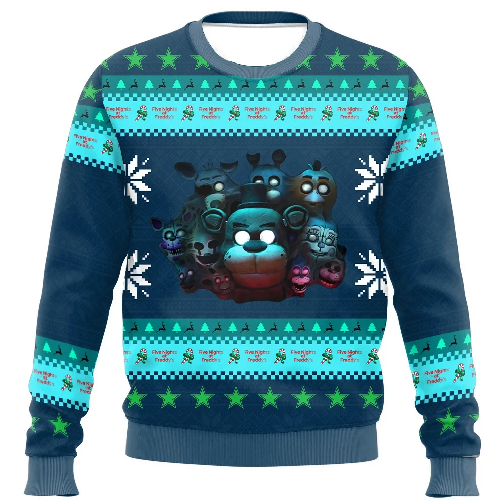 New Year Hot Selling Autumn and Winter Oversized Pullover for Mens Christmas Gift Ugly Sweater for Women Santa Claus O-Neck Tops 3