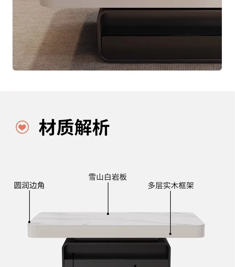 Designer Nordic Coffee Table Industrial Modern Bedroom Simple Coffee Table Minimalist Space Saving Metal Meubles Home Furniture