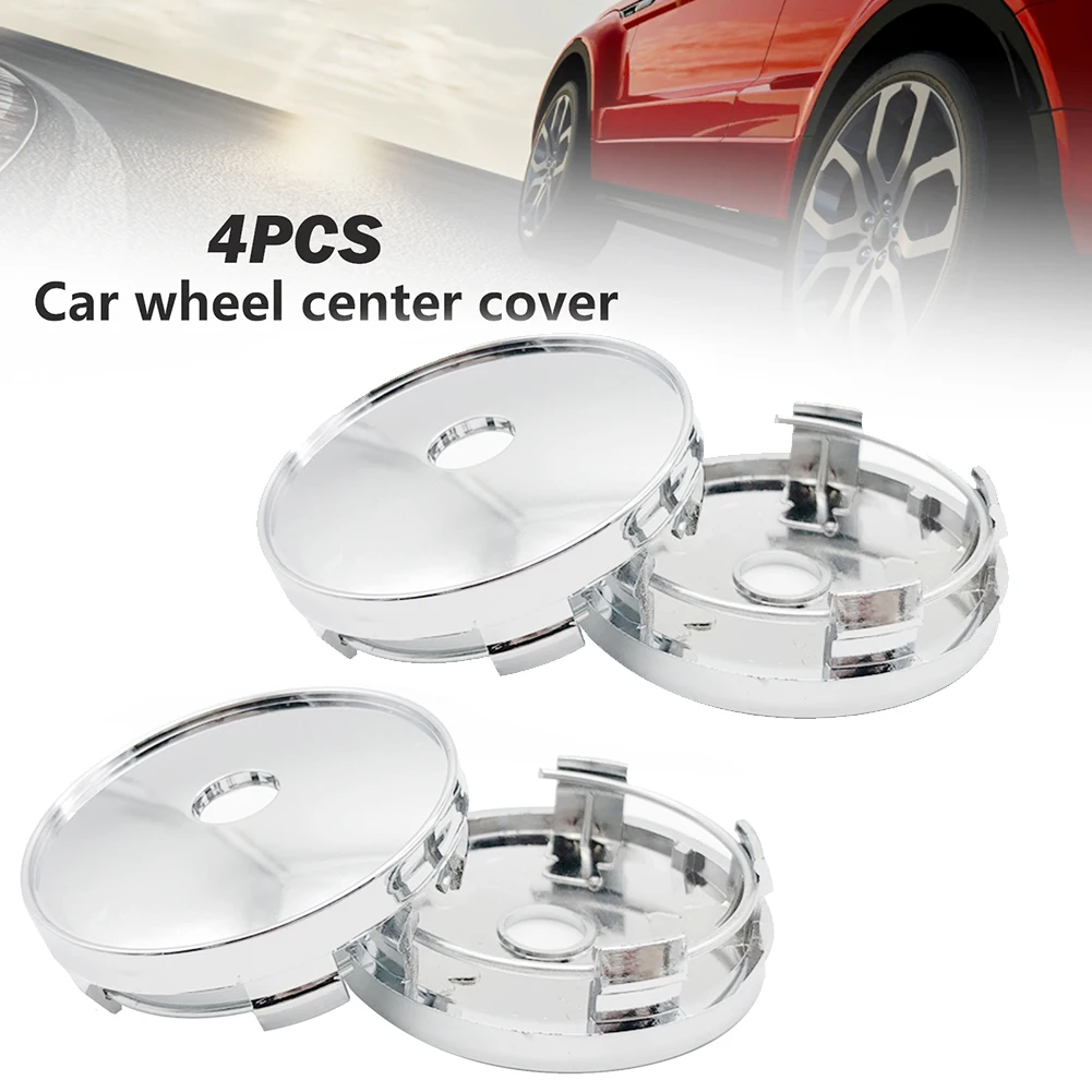 

4pcs 60mm-56mm Universal Silver Car Rims Alloy Wheel Center Hub Centre Cap Decor ABS Plastic Car Wheel Center Cap Accessories