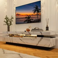 70in TV Cabinet for 75/80 Inch, High Gloss Entertainment Center with Storage Drawer,APP RGB Light, TV Stand 1