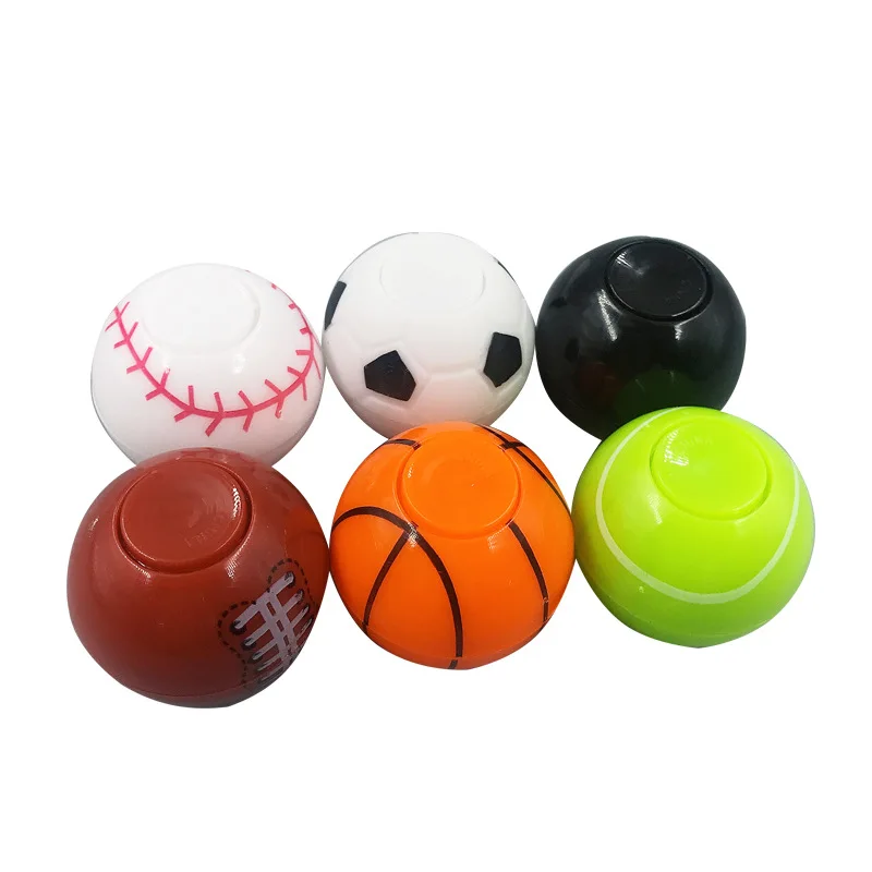 6-Piece Sports Ball Fidget Spinner Set - Fun Party Favors & Goodie Bag Fillers