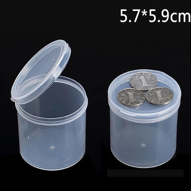 Small round plastic box mini plastic PP box round transparent plastiC box  with lids Round Clear Plastic Containers Beads Crafts - AliExpress