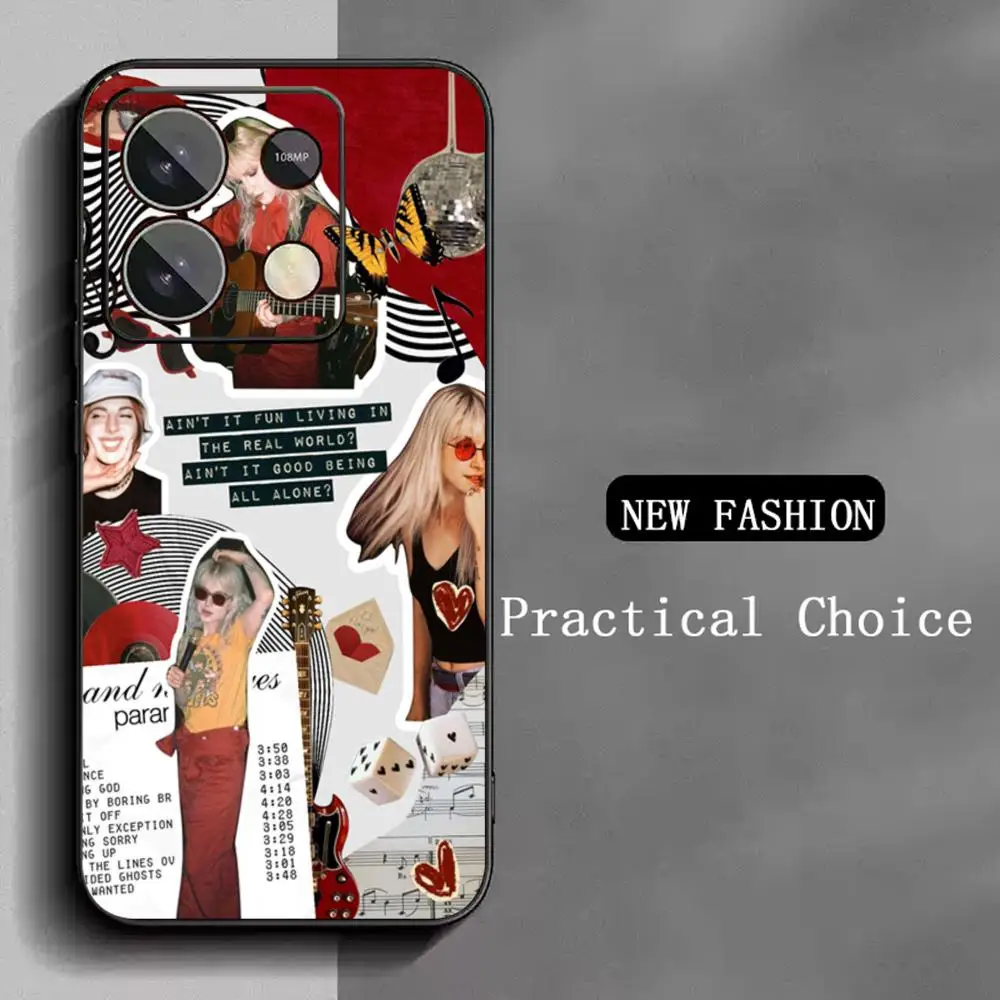 Paramore Cool Singer Pattern Design Soft Black Phone Case