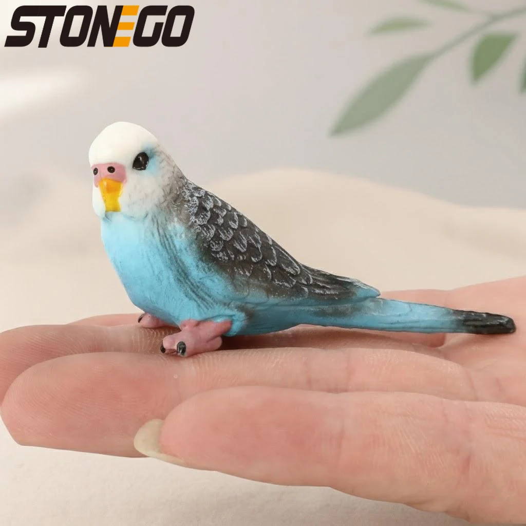 Miniature Forest Parrot Statue PVC Animal Model Bird Figure Decoration ...