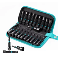 Libraton 20PCS Magnetic Nut Driver Set, Impact Drill Driver Bit Set 1/4" Metric and SAE Nut Driver with Storage Bag Nut Drivers 1