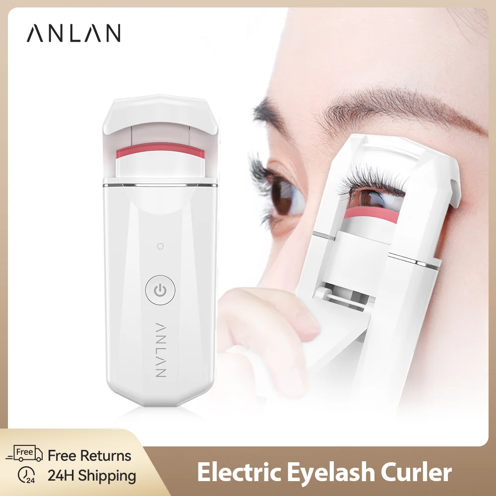 Eyelash Curler Electric Heated Eyelash Curler Long-Lasting Curl Rechargeable Electric Eye Lash Perm Eyelashes Clip Portable Makeup Tool