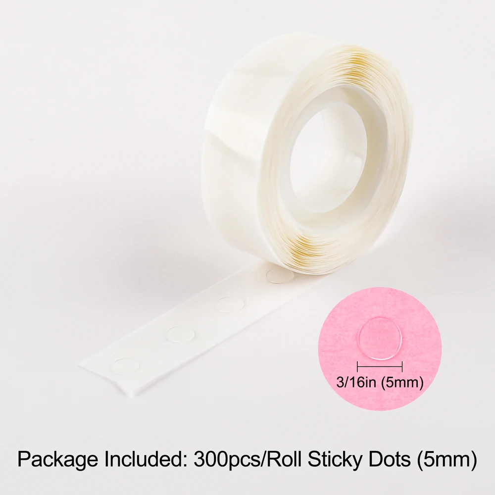 300 шт./рулон Міні-двосторонній скотч Клейова точка Прозорі ультратонкі наклейки Клейкі крапки 3 мм/5 мм Постійні липкі крапки для рукоділля своїми руками
