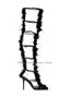 Fashion Show Stiletto High Heels Strap Plush Fairy Over Knee Boots Sandals European and American 2