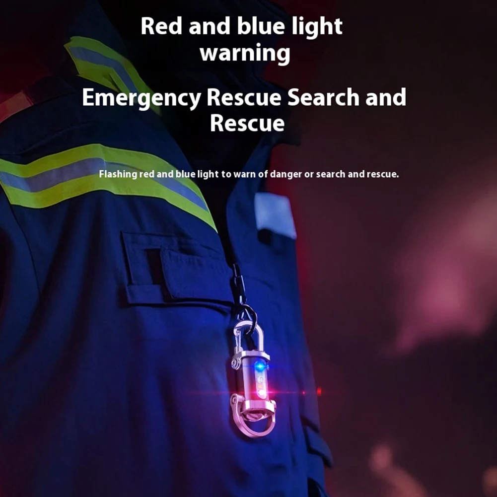 1200LM Super Bright Mini Keyring Torch LED Rechargeable Key Ring Torch for Outdoor Camping