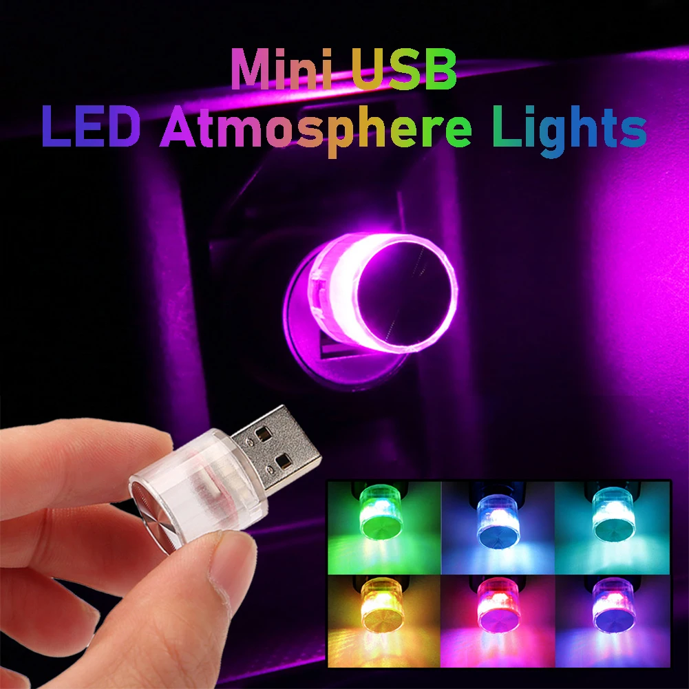 Mini USB LED Ambient Lights for Car Interior Decoration