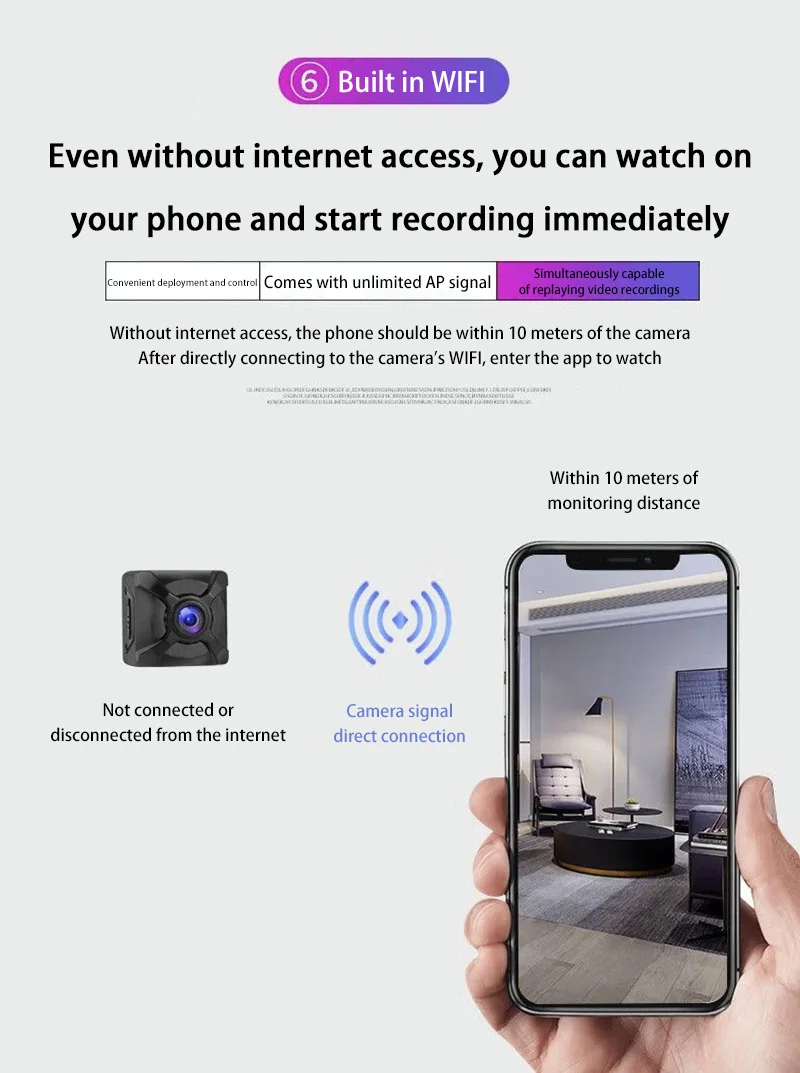 Wireless Mini Smart Camera 4k Wifi Ip Remote Monitor Rechargeable_voghion.com