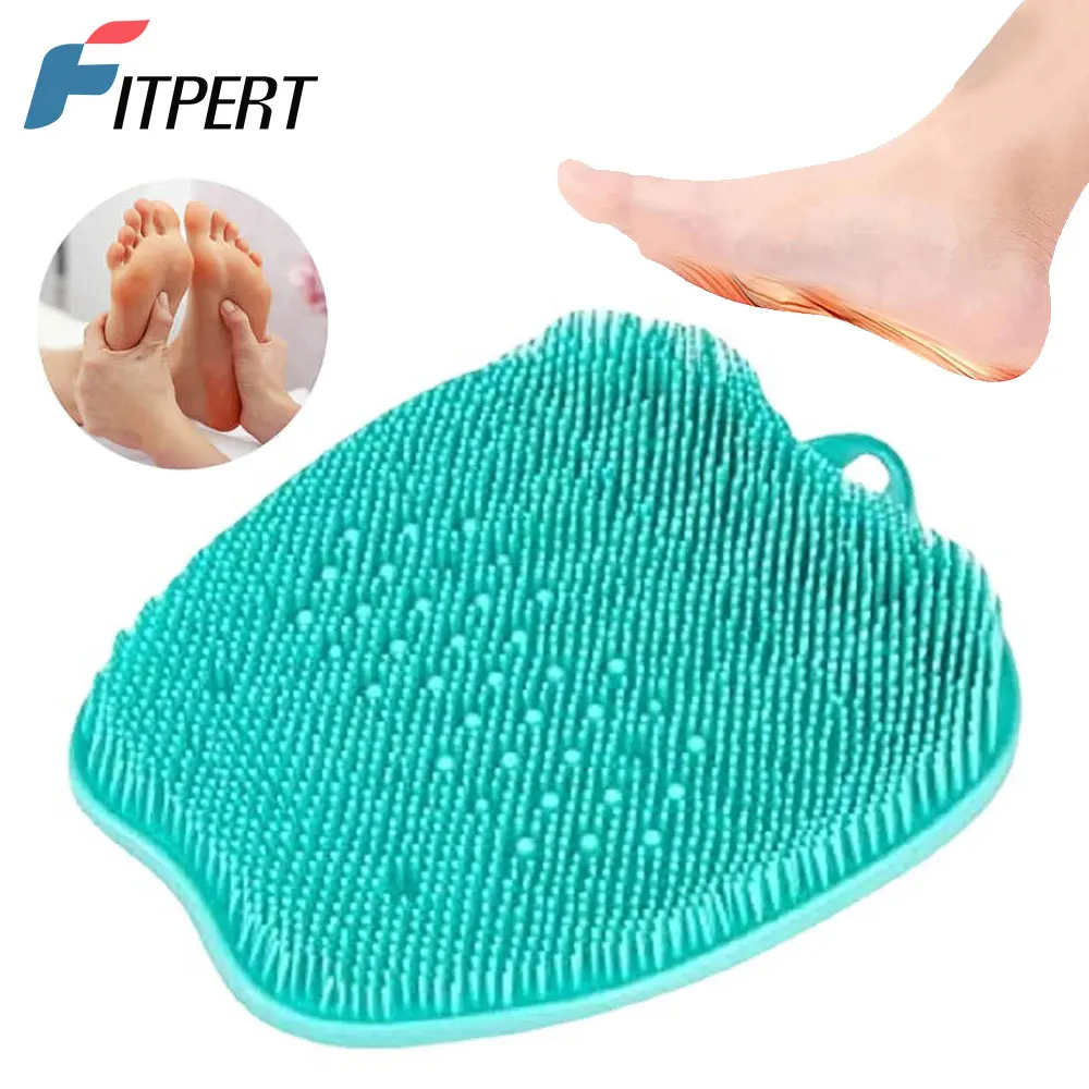 AMELLY Shower Foot Scrubber Foot Cleaner Non Slip Silicone Pad Shower Floor  Massage Mat for Exfoliating