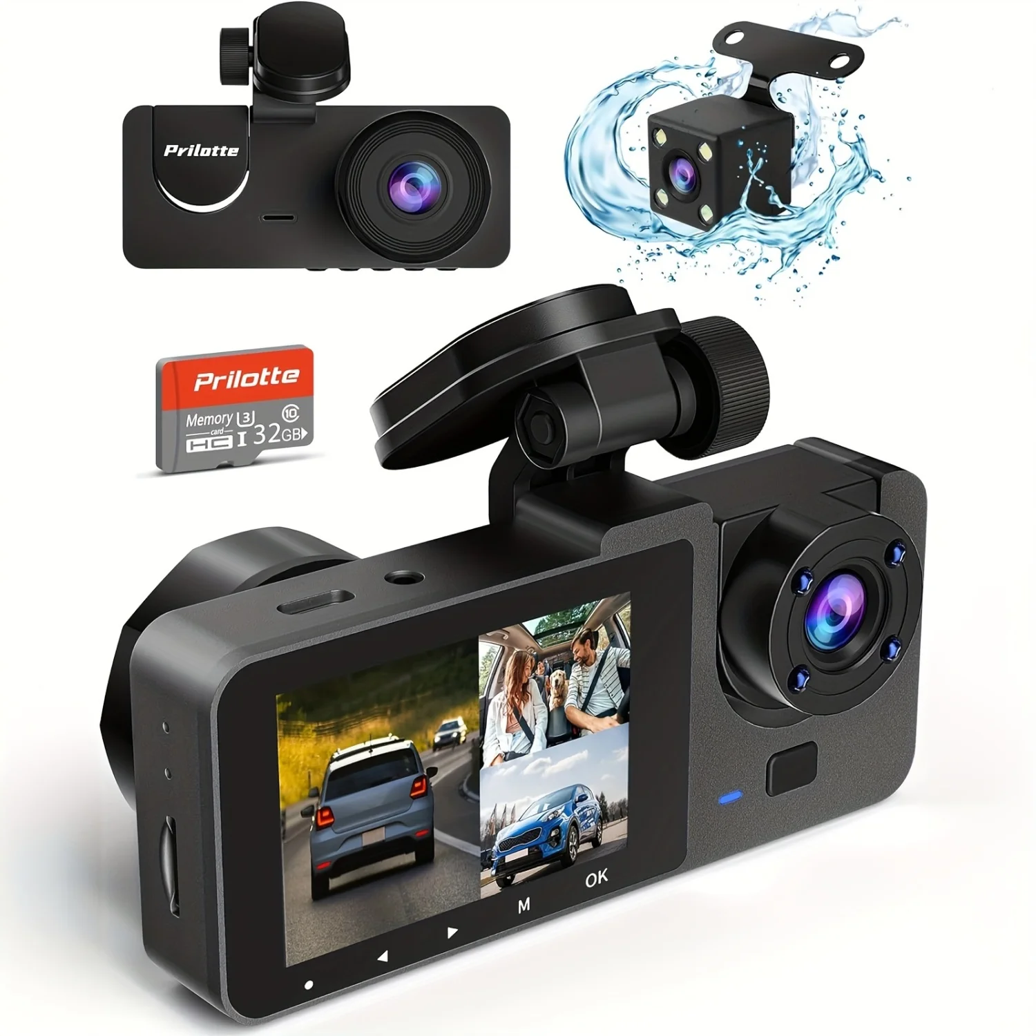 

4K UHD Dash Camera for Cars with Free 32GB SD Card - Enhanced Night Vision, WDR, G-Sensor, and Motion Detection for 24 Hour Park