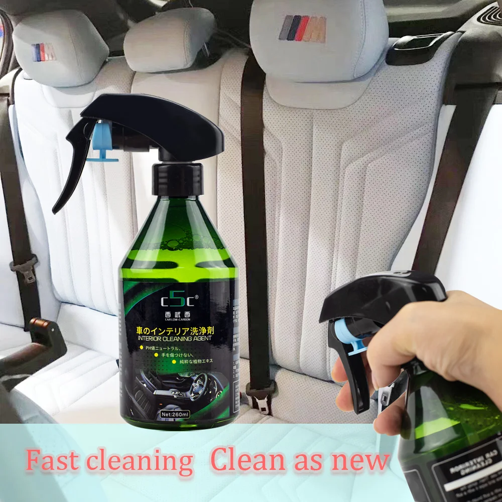 

Car Interior Cleaner Leather Spray Plastic Refurbishment Coating Seat Sofa Dashboard Upholstery Refurbishing Repair Maintenance