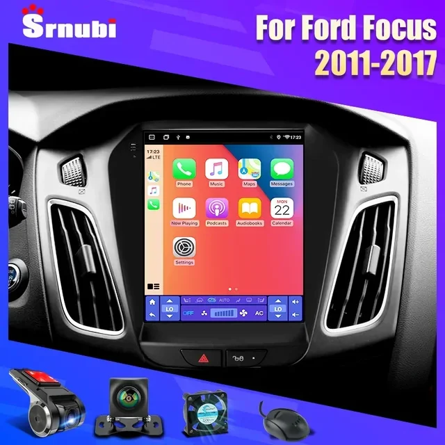 Android 12 Car Radio for Ford Focus Mk3 2011-2017 Multimedia Player 2Din Navigation Carplay Head Unit Stereo 9.7" Speakers Audio