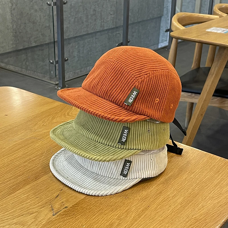 

Corduroy Short Brim Baseball Purple Hat for Men and Women Couple Soft Brim Corduroy Peaked Cap for Women