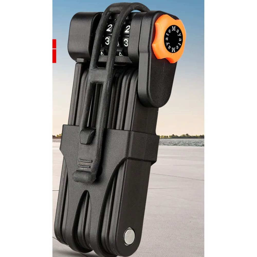 Bicycle password anti-theft mountain electric portable articulated bike folding lock_voghion.com