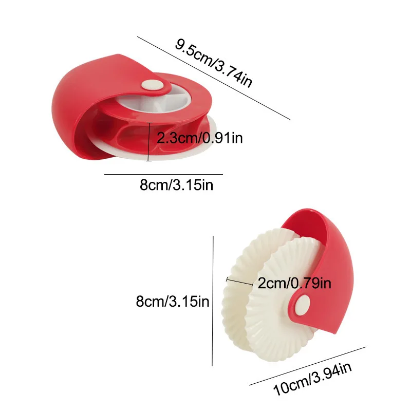Kitchen Pastry Cutting Wheel, Pizza Curling Wheel Roller, Baking Tool, Manual Twist Wheel Tagliolini Cutter