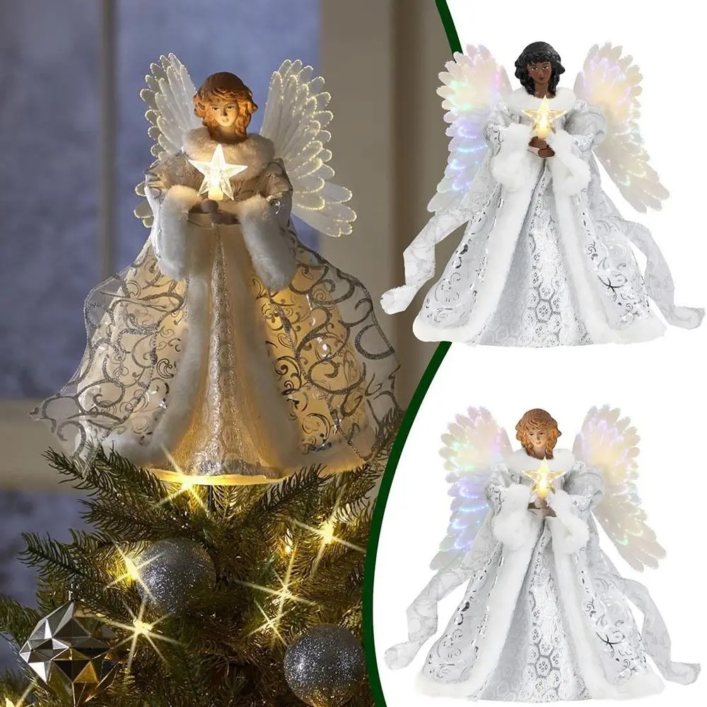 Christmas Tree Topper Angel Fairy Festive Xmas Tree Top Ornament Decoration