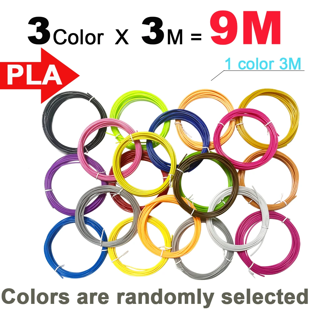 PLA / ABS / PCL Filament For 3D Pen,10/20/30 Rolls Diameter 1.75mm