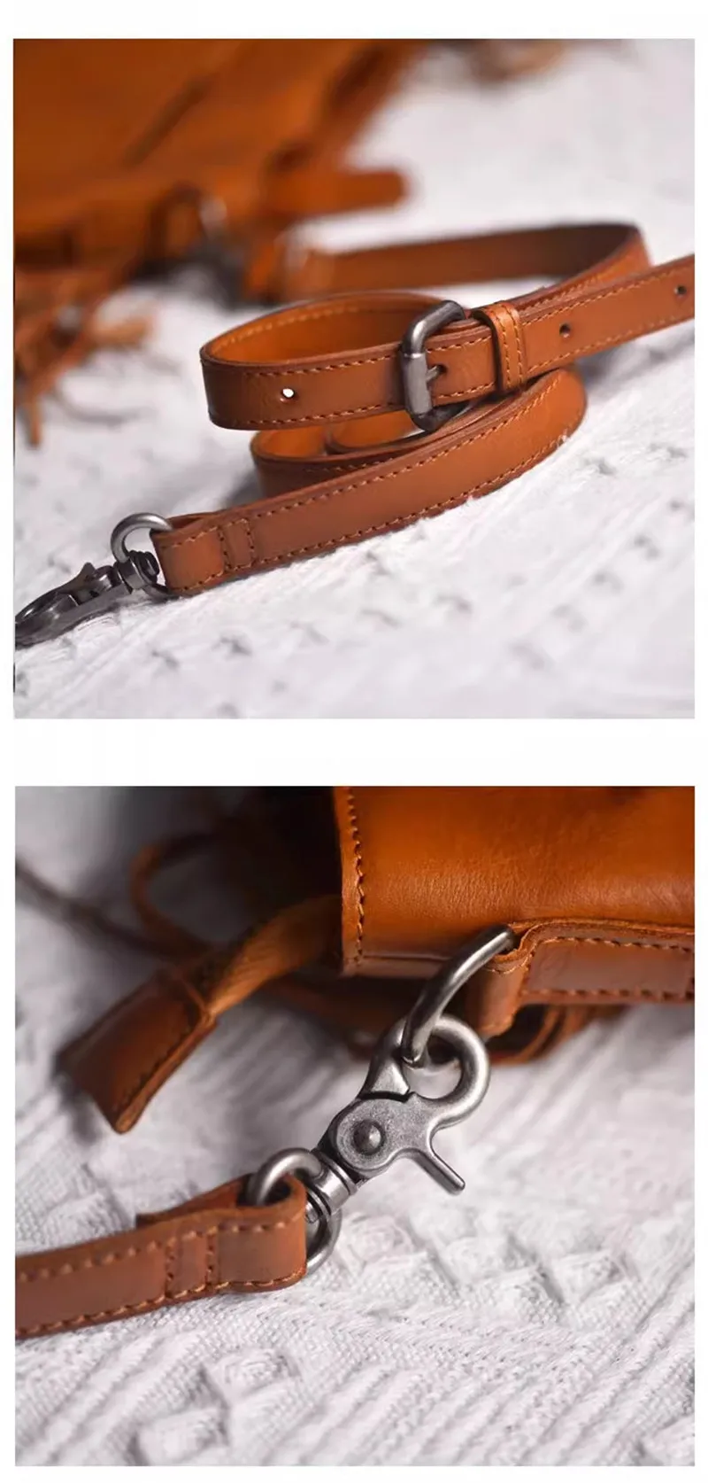 Pndme Mode Vintage Designer Echt leder Damen Quaste Tasche lässig Outdoor echte Rindsleder weibliche Schulter Umhängetasche – Detail 12