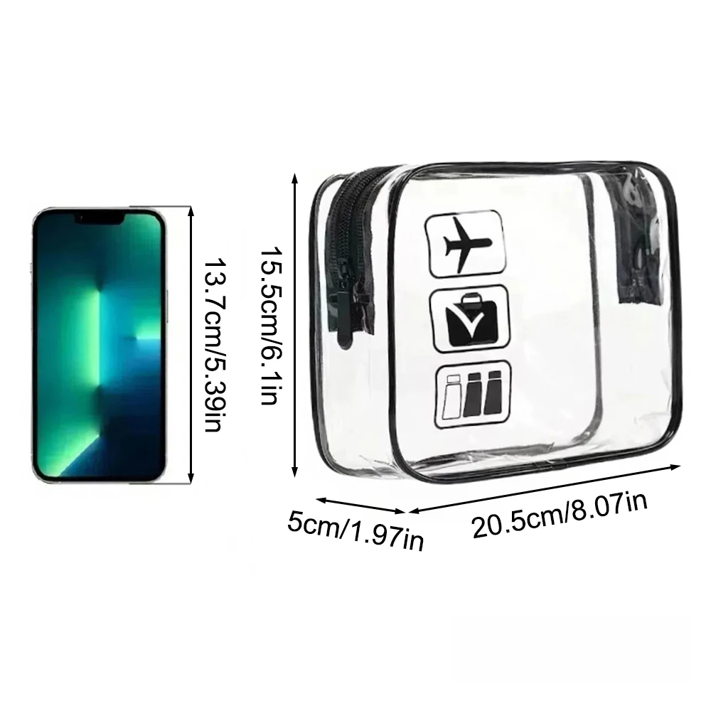 PVC Transparent Makeup Bag Portable Travel Storage