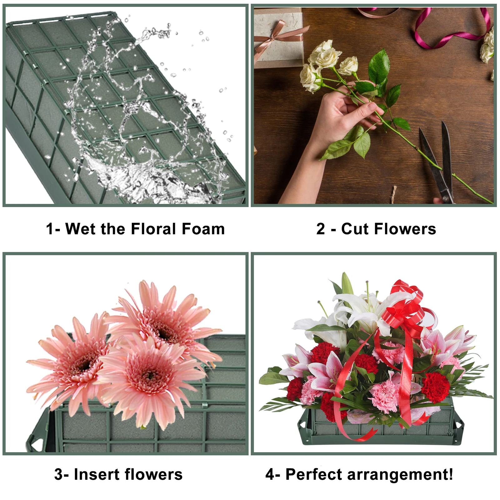 2 Pack Floral Foam Cage for Flower Arrangements Dry and Wet Floral