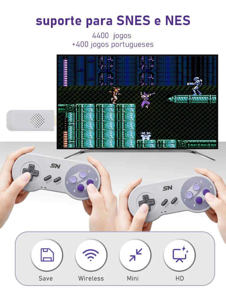 Super Nintendo Console De Vídeo Game, Para Sega Vídeo Game 4k Hd-out, 1600  Jogos Retrô, Mini Controle Com Fio, Emulador All-in-one, Presente -  Consoles De Vídeo Game - AliExpress