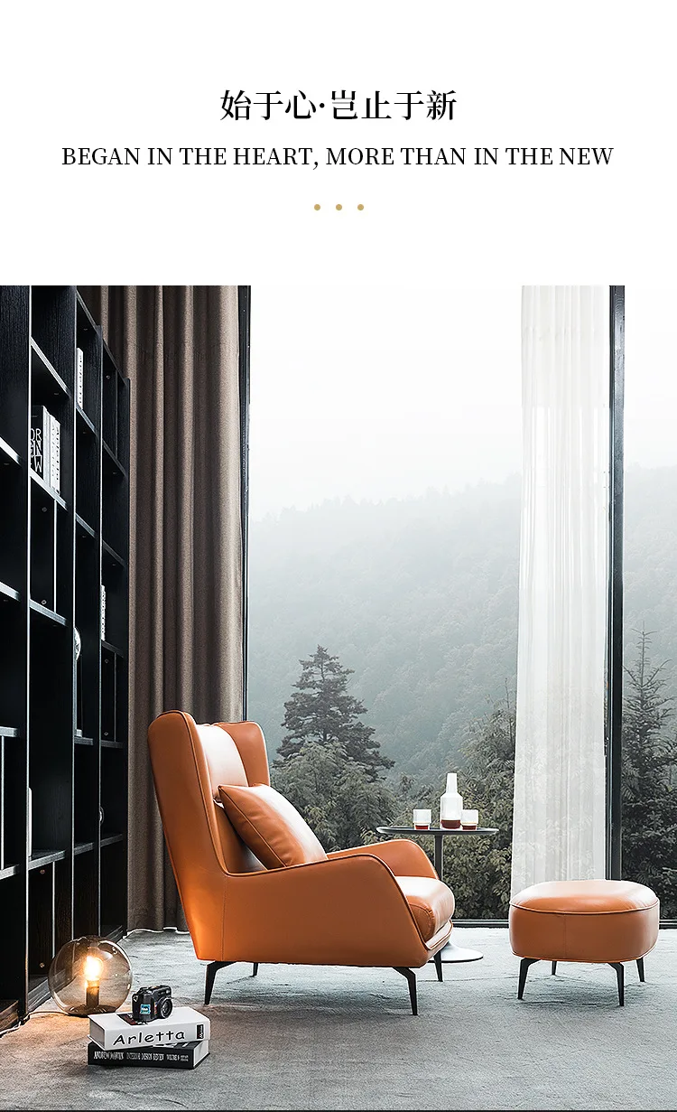 Description Picture 3 of itemSingle Waterproof Living Room Chair Luxury Nordic Balcony Lounge Chairs Reading Minimalist Back Support Poltronas Decoration