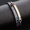 2 styles sa reine son roi noir Rose couleur or femmes mâle chaîne cristal Couple Bracelet pour hommes Femmo sur les mains bijoux