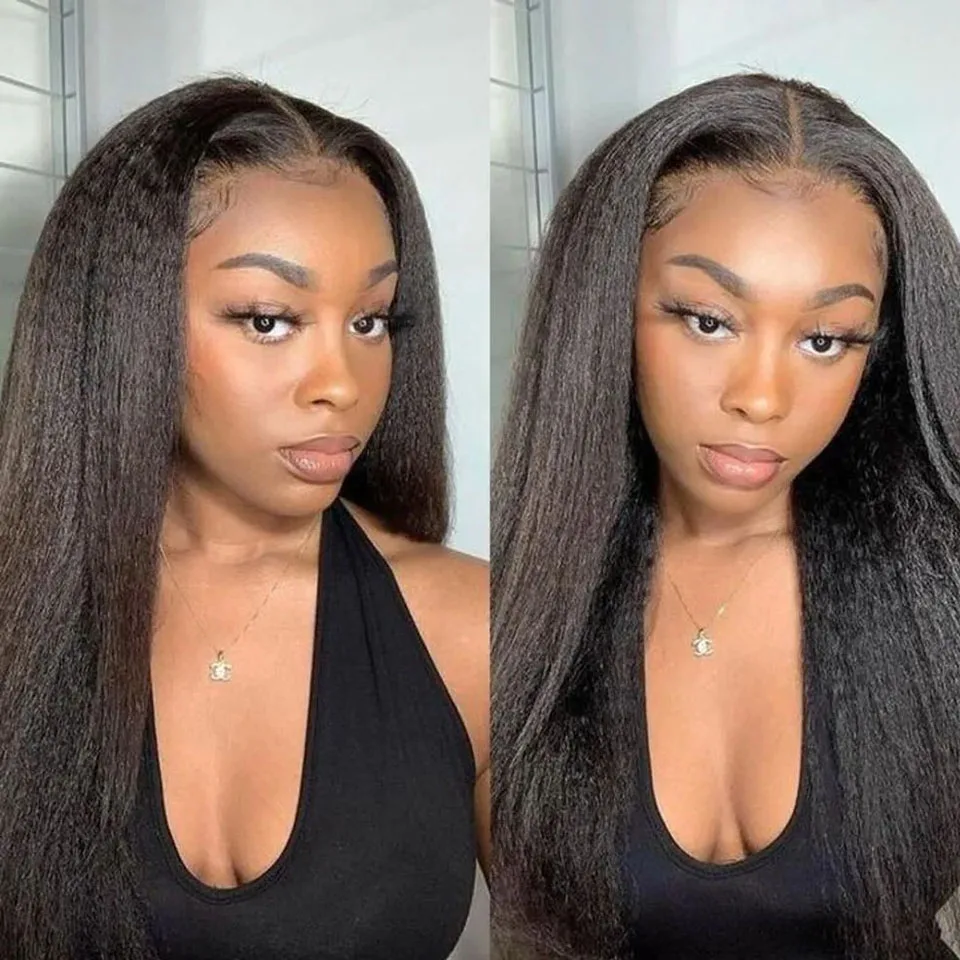 

Lumiere Yaki, парик из натуральных человеческих волос с прямыми натуральными волосами, 13X4 HD, прозрачные парики из человеческих волос