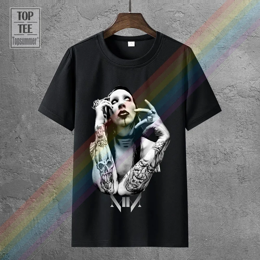 

Marilyn Manson T-Shirt Brand New 2018 Music Women Ladies Short Sleeve T Shirt